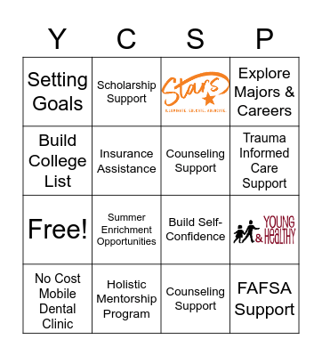 RCHS Community Partners BINGO 2022-2023 Bingo Card