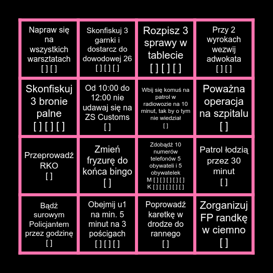 Drugie bingo Cezarego Bingo Card