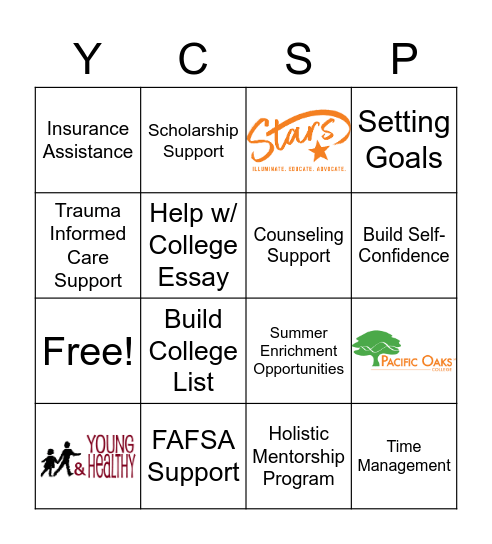 RCHS Community Partners BINGO 2022-2023 Bingo Card