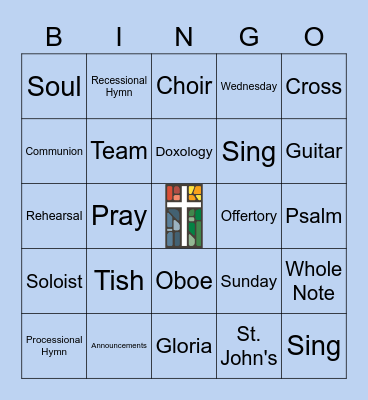 St. John's Music Team Bingo Card