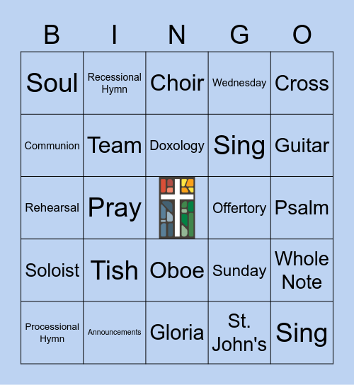 St. John's Music Team Bingo Card