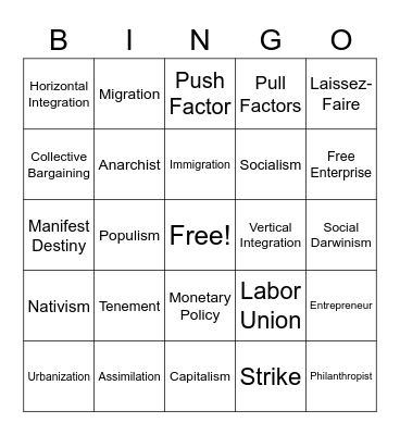 Bingo Card