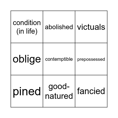 Value of Salt Bingo Card