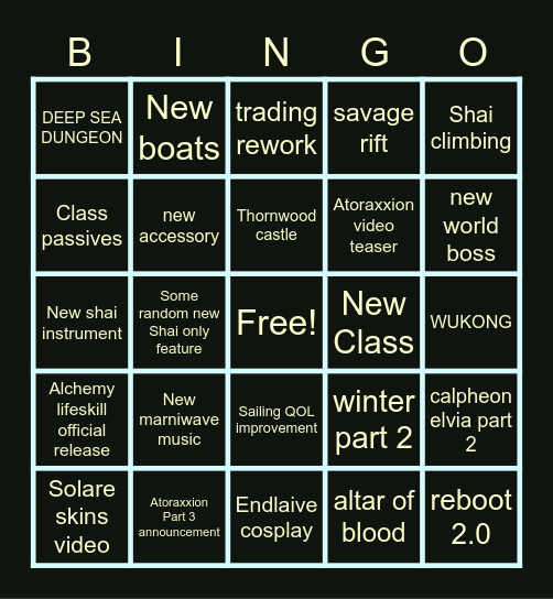 HEIDEL BALL BONGO Bingo Card