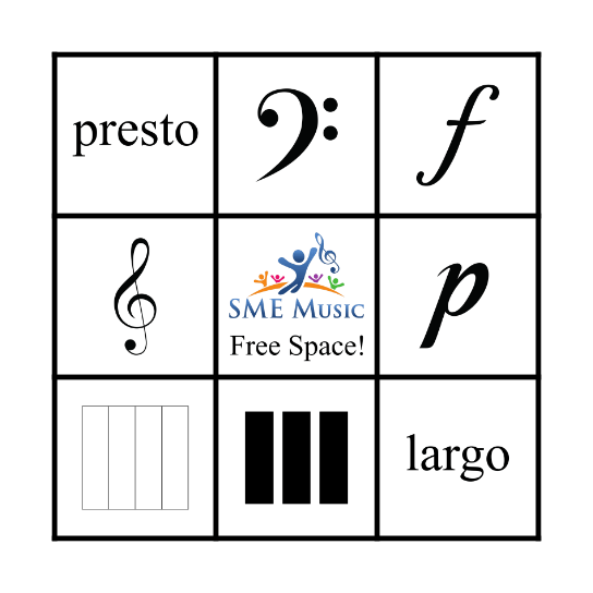 Music Bingo Card