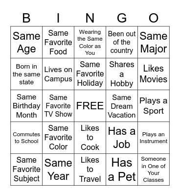 DSP Human Bingo Card
