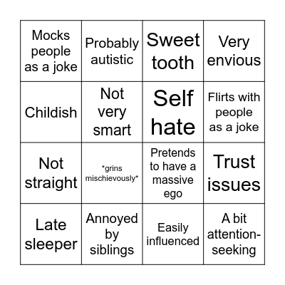Valec kinnie Bingo Card