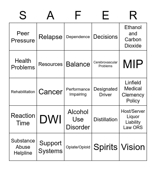 Wellness Bingo Card