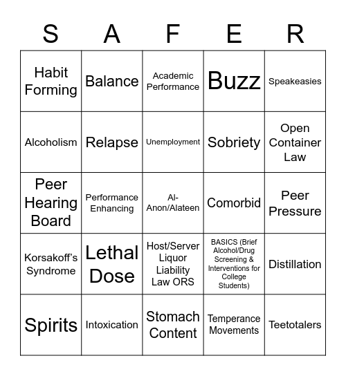 Wellness Bingo Card