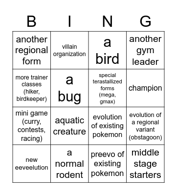 scarvio 9/7 Bingo Card