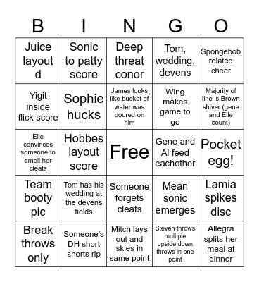 Darkwing Bingo Card
