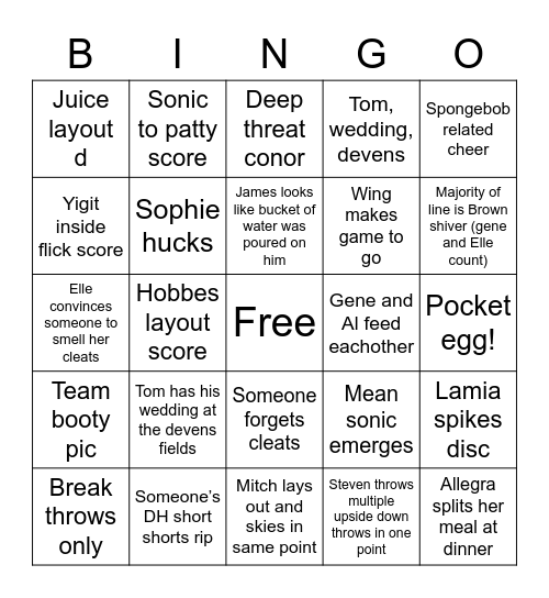 Darkwing Bingo Card