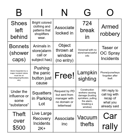 ROC bingo Card