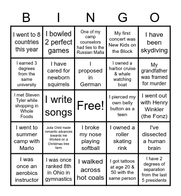 Marlo and Archer's Wedding Team! Bingo Card