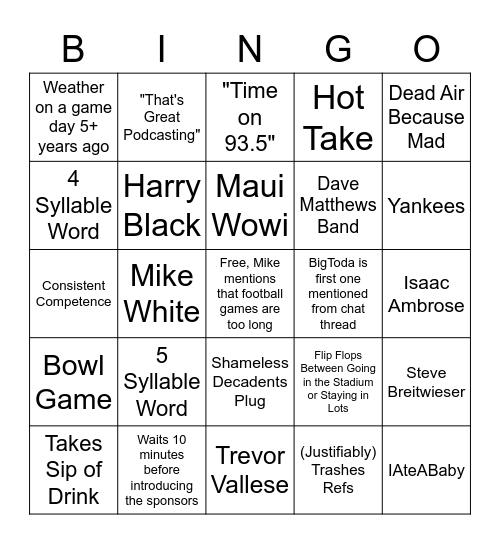 Fall 2022 "The 200 Level" Bingo Card