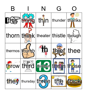 Initial 'TH' Artic Bingo Card