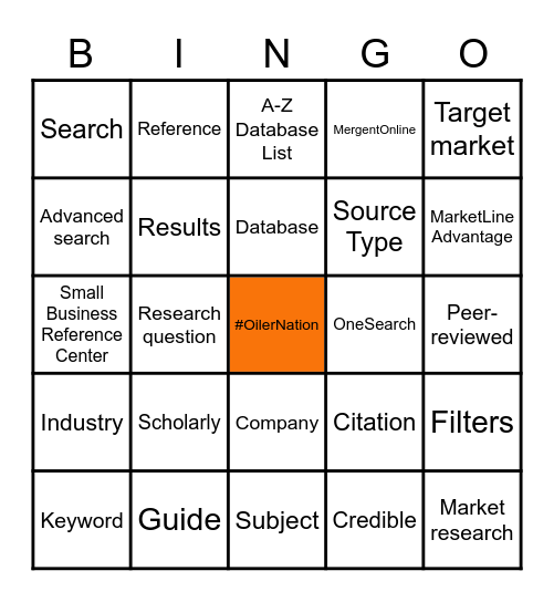 Shafer Library Bingo Card