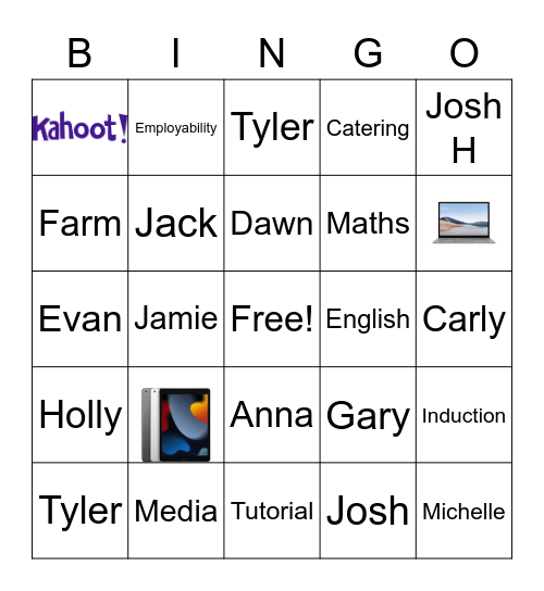 B Bingo Card