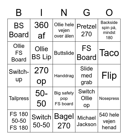 Rail Bingo Card