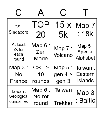 Cactus League #S2J12 Bingo Card