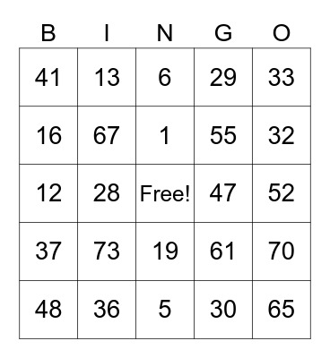 Get To Know You Bingo Card