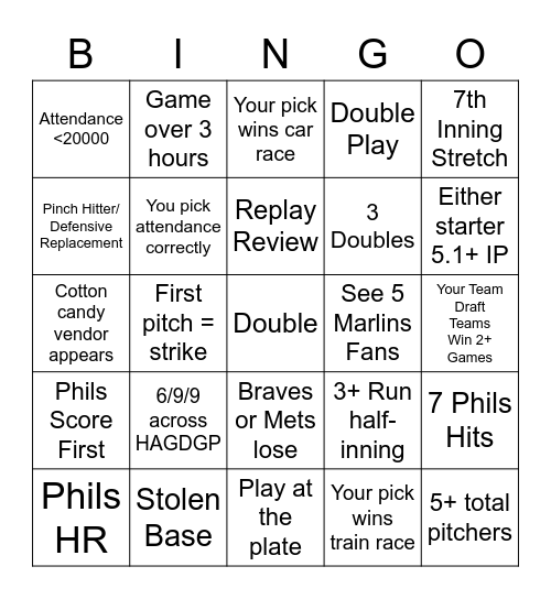 HAGDGP Bingo Card