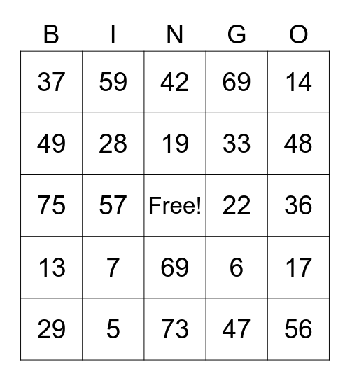 Get To Know You Bingo Card