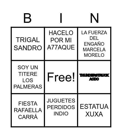 OSO'S FEST Bingo Card