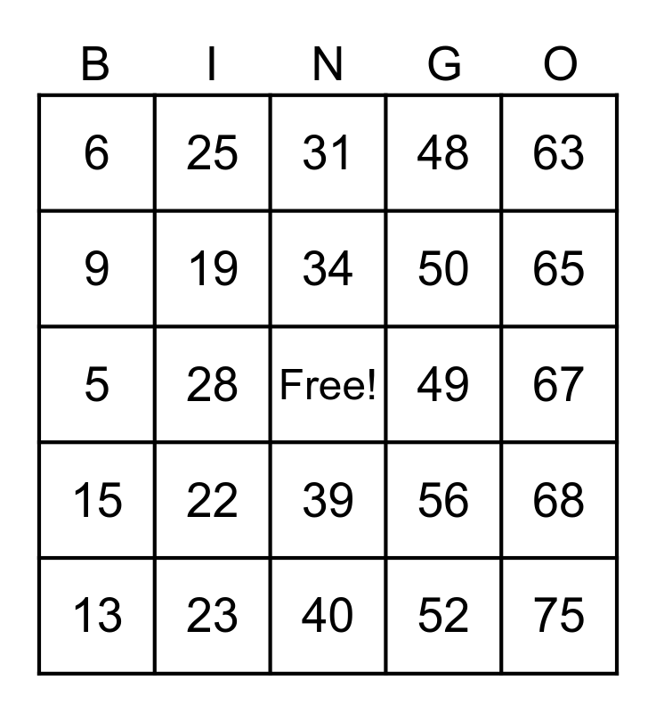 Inspired LED Bingo Card