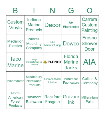 B.U.-INGO Bingo Card