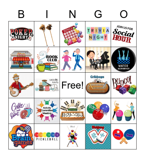 ACTIVE AGING Bingo Card