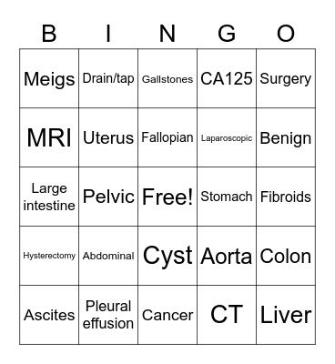 Belly Bingo Card