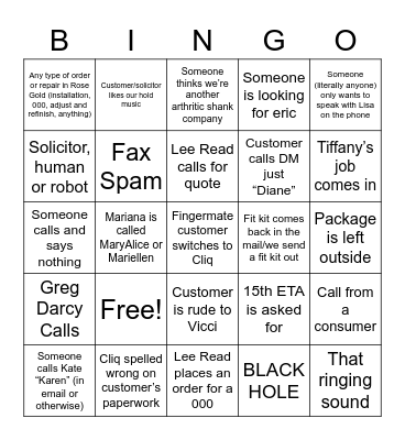 it's 72 outside Bingo Card