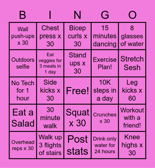 Snatched n' Poppin Bingo Card