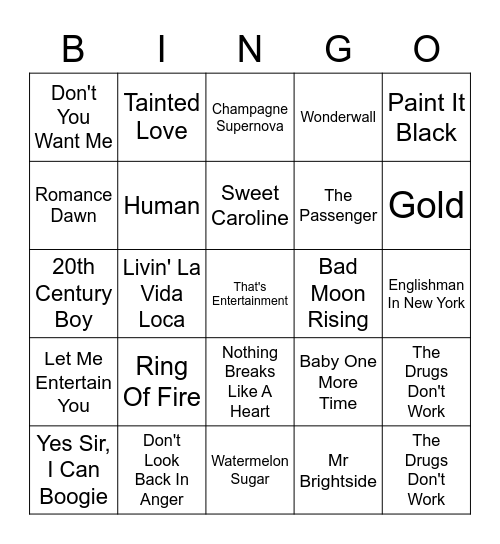 Round Three Bingo Card