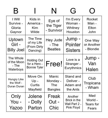 West Sound Bingo Card