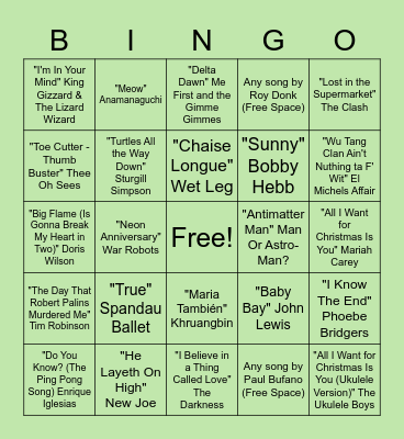 See ya later, Johnny Bingo Card
