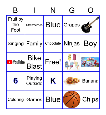 Kingston's BINGO Card