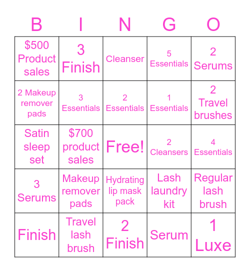 Deka Bingo Card