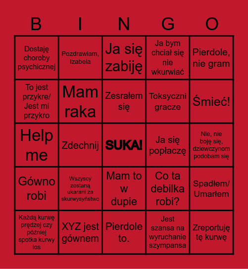 PLAYING MATEO BINGO Card