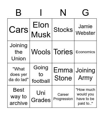 Peter Bingo! Bingo Card