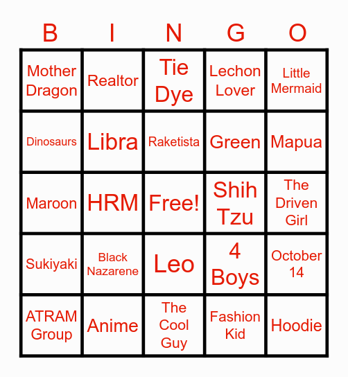 Know You Better - Family Edition Bingo Card