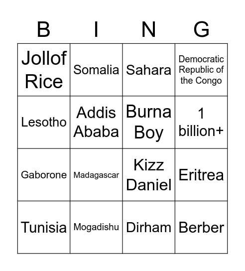 ASU Bingo Card