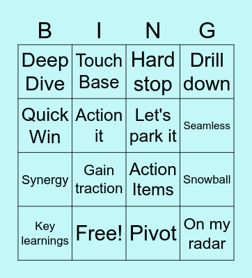 Lingo Bingo Card