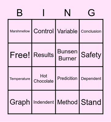 Marshmallow Bingo Card