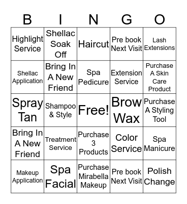 SALON Bingo Card