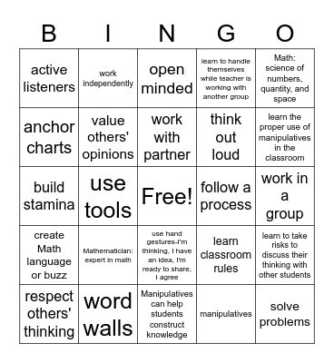 Becoming a Mathematician Bingo Card