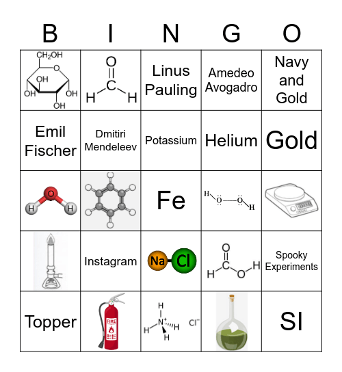 Chemistry BINGO Card
