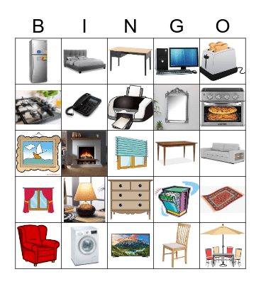 Furniture Bingo Card