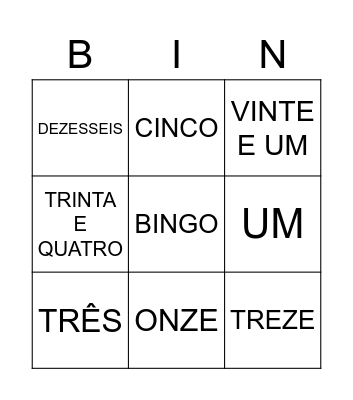BINGO Card